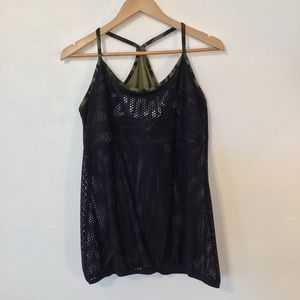ZUMBA WEAR Mesh tank top & camouflage bra NWOT XL